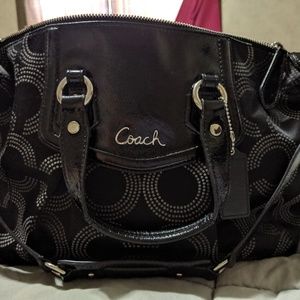 Coach Ashley Signature Black shoulder bag